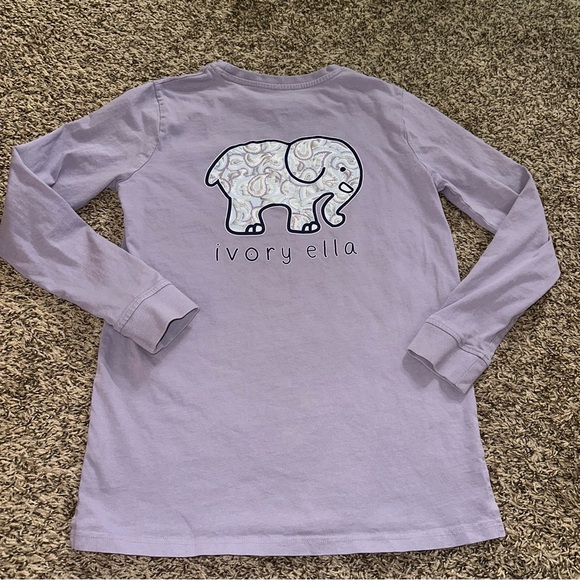 Ivory Ella Purple Long Sleeve Kids Shirt - Picture 4 of 7